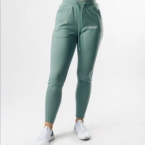 alphalete essential joggers sage green
